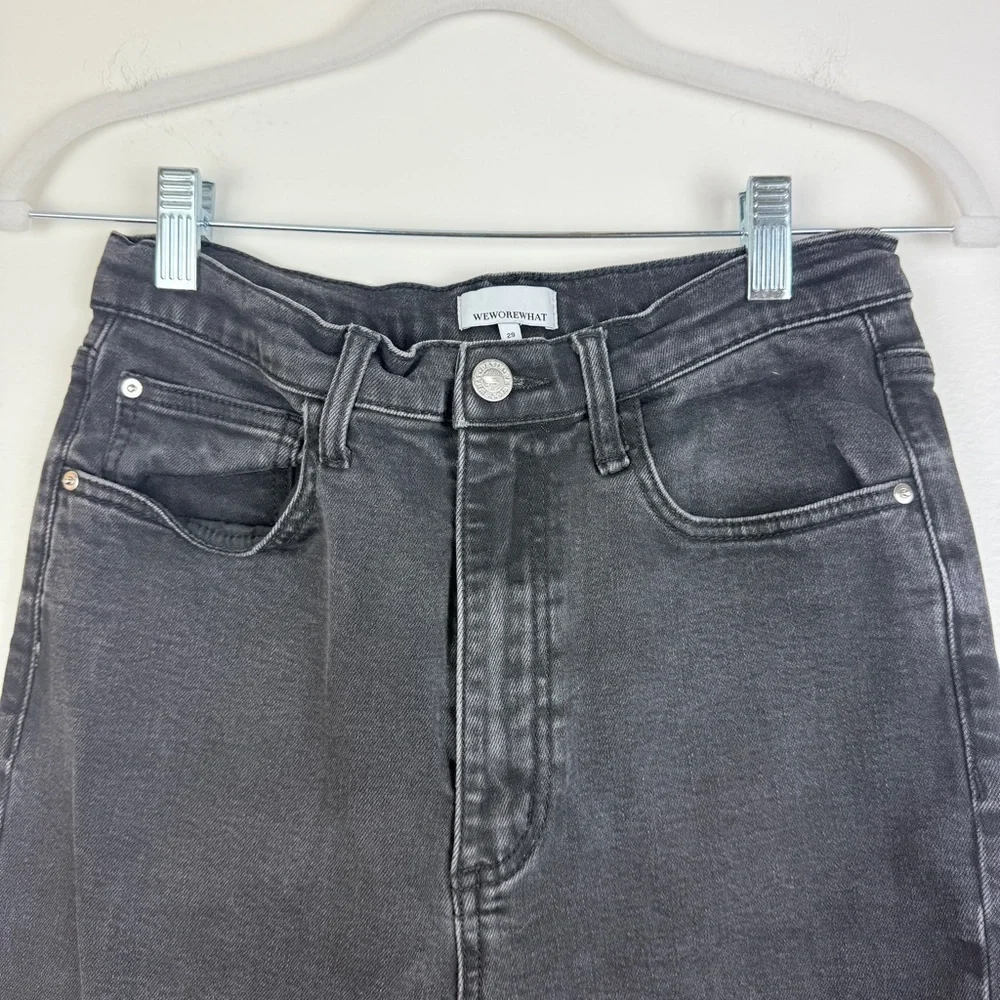 WeWoreWhat Black High Rise Skinny Jeans Modern Minimal Stretch Denim